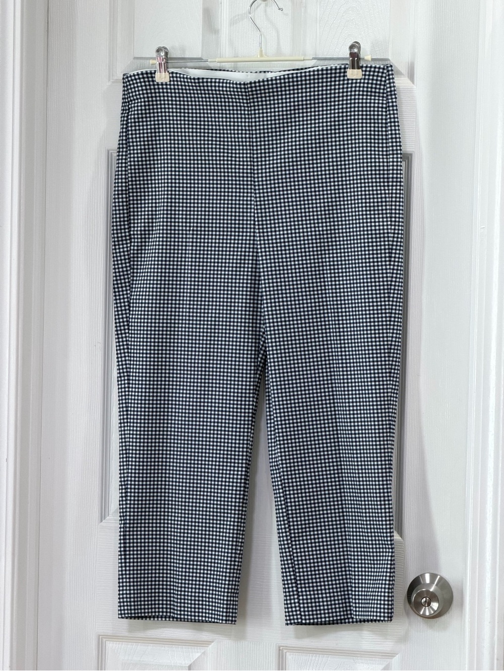 Chico's Blue & White Gingham Capris - Picture 1 of 7